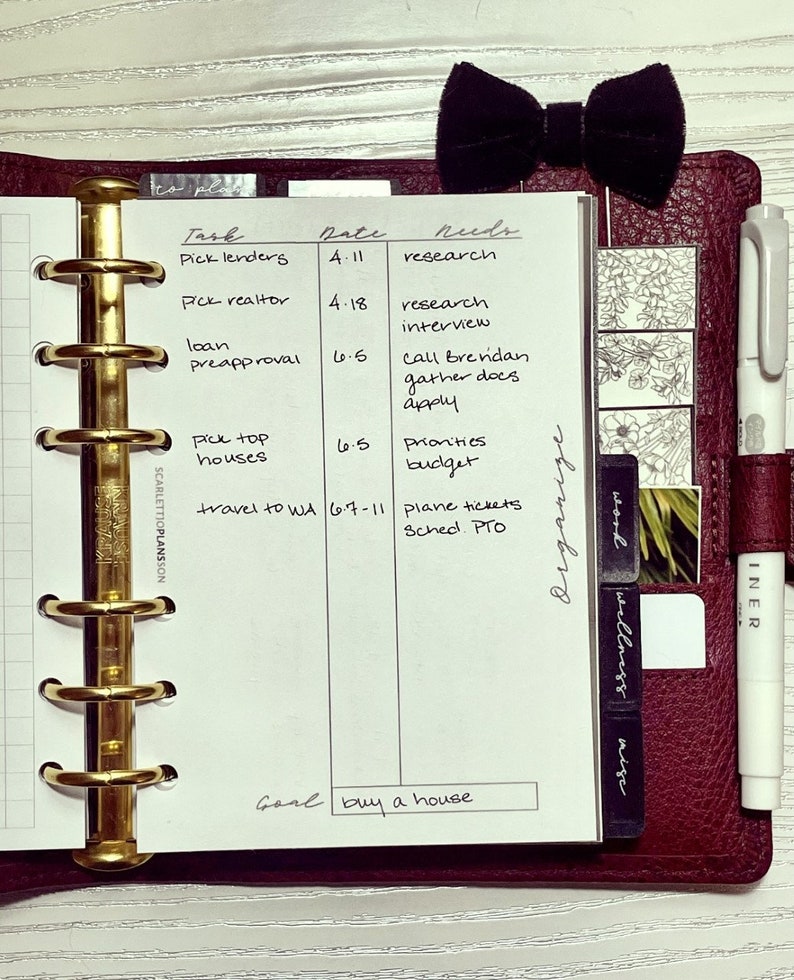 PW Guided Timeline Printable Planner Insert Personal Wide Etsy