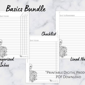 A5 Basics Bundle | Printable Planner Insert | A5 Size | 6 Ring Planner