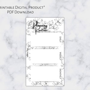 Personal Planning Routine | Printable Planner Insert | Personal Size | 6 Ring Planner