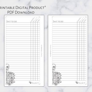 Personal Inbox Insert | Printable Planner Insert | Personal Size | 6 Ring Planner