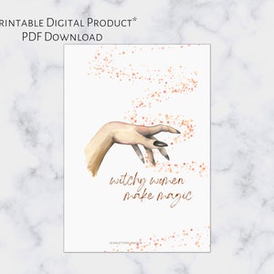 Pocket Witchy Women Make Magic Dashboard | Printable Planner Dashboard | Pocket Size | 6 Ring Planner