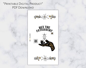 Personal Hex The Patriarchy Dashboard | Printable Planner Dashboard | Personal Size | 6 Ring Planner