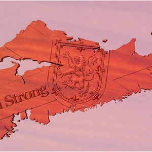 Nova Scotia Map and Flag STL 3D.  Stl file for download.