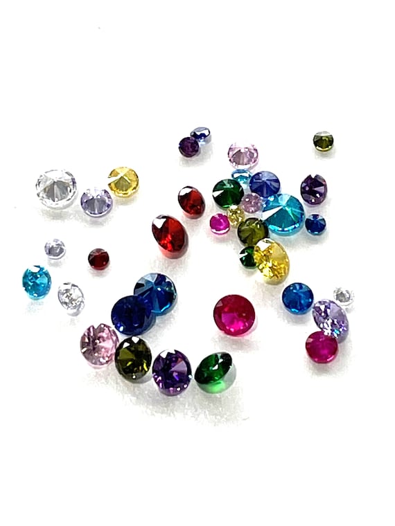 Loose Birthstones Cubic Zirconia Three Sets of 12 4mm 3mm 2mm
