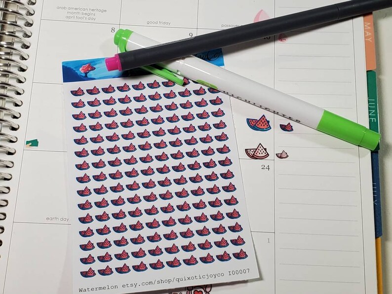 LARGE Watermelon Planner Sticker Functional Planner Sticker Money EC large-watermelon-planner-sticker-functional-planner-sticker-money-ec