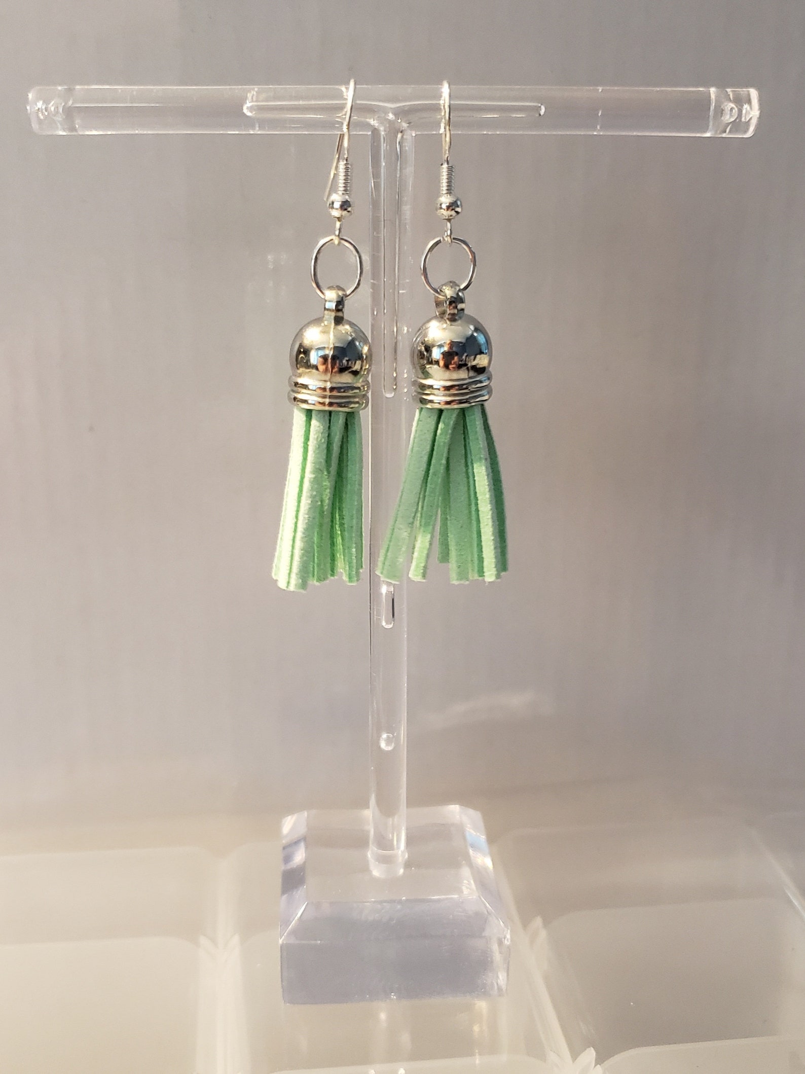 Silver Tassle Earrings Etsy UK