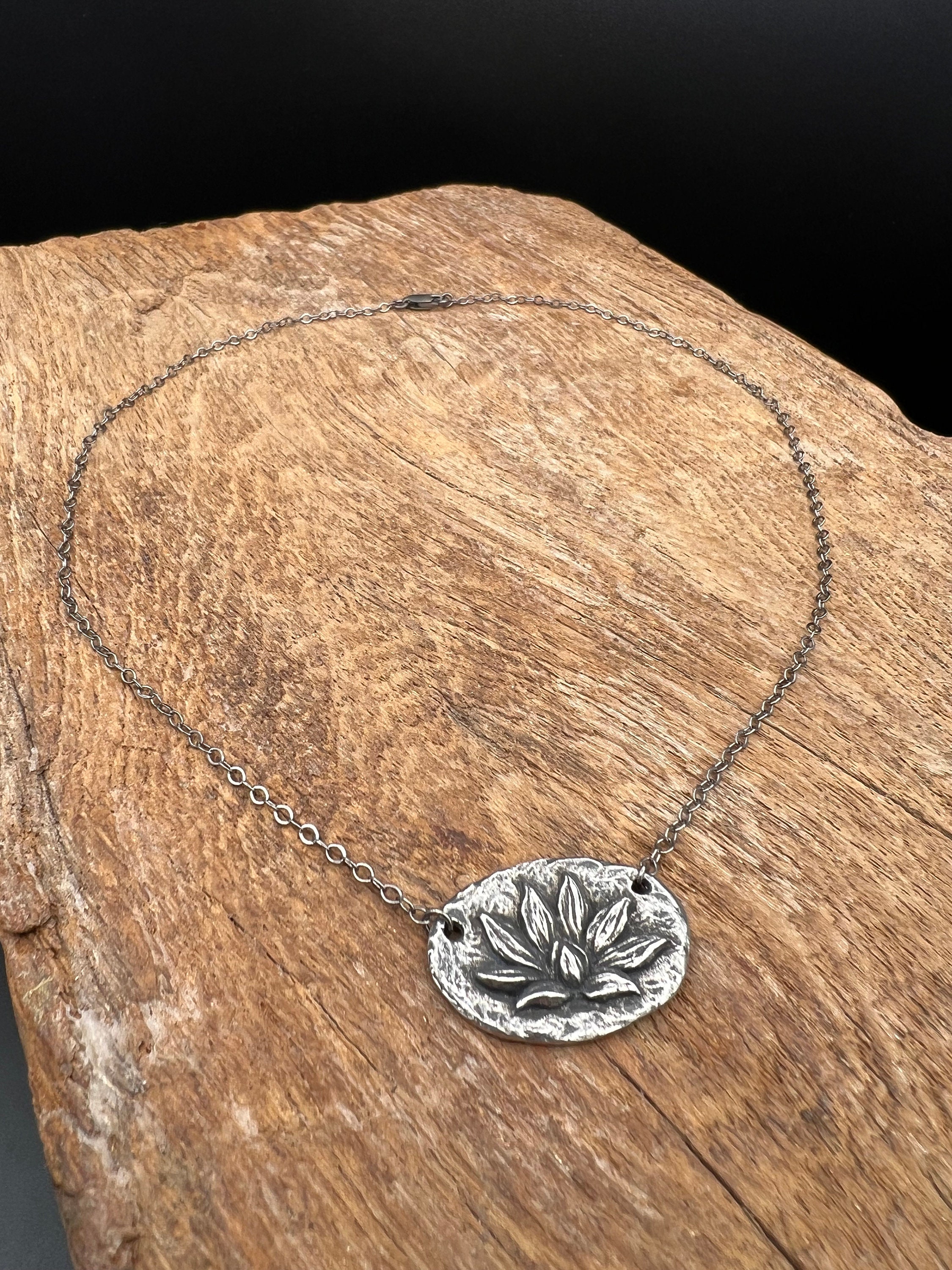 Silver Lotus Necklace Silver Lotus Necklace