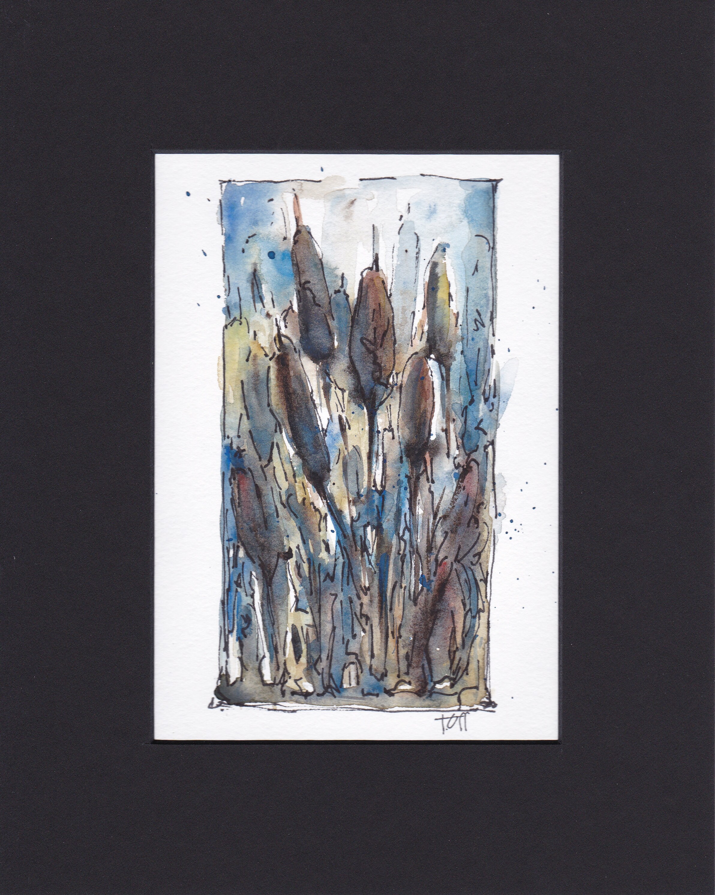 Original Watercolor Pen and Ink Landscape - Etsy