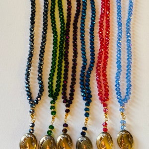 Blue Crystal Tasbih: Gold Swarovski Islamic Prayer Beads