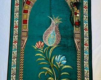 Tulip Prayer Rug, Crystal Tasbih, Luxury Sejadah, Muslim Wedding Gift