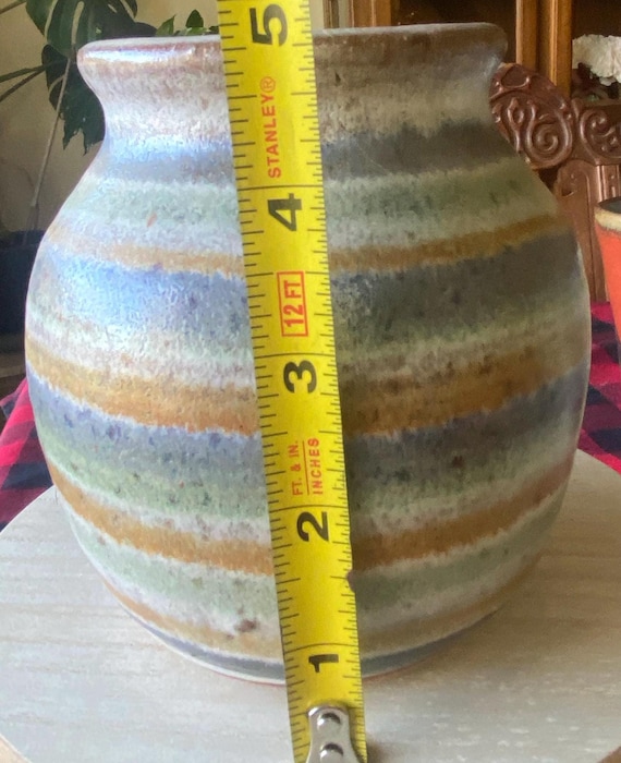 ヴィンテージ ストライプ 陶器花瓶 - Etsy 日本
