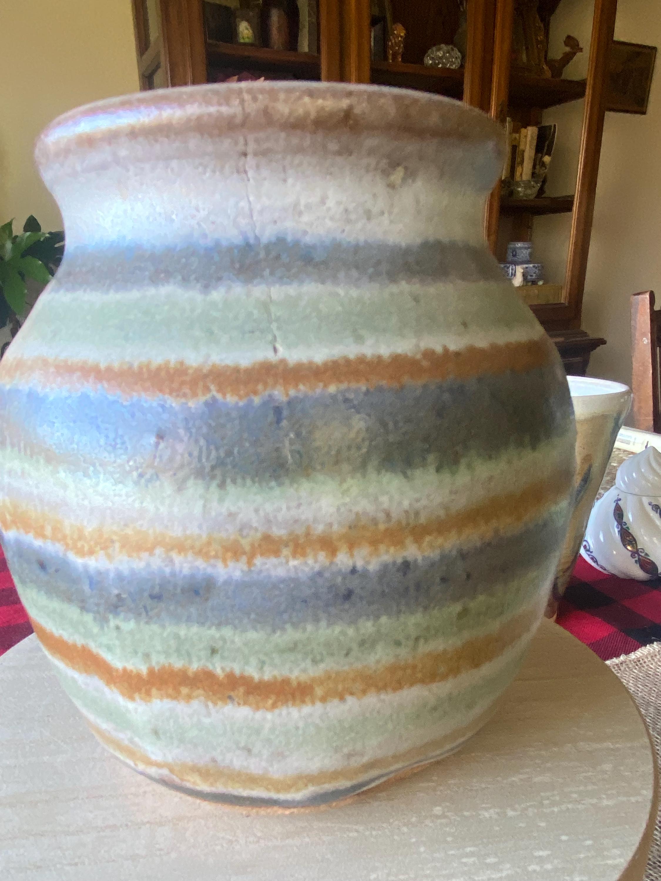 ヴィンテージ ストライプ 陶器花瓶 - Etsy 日本