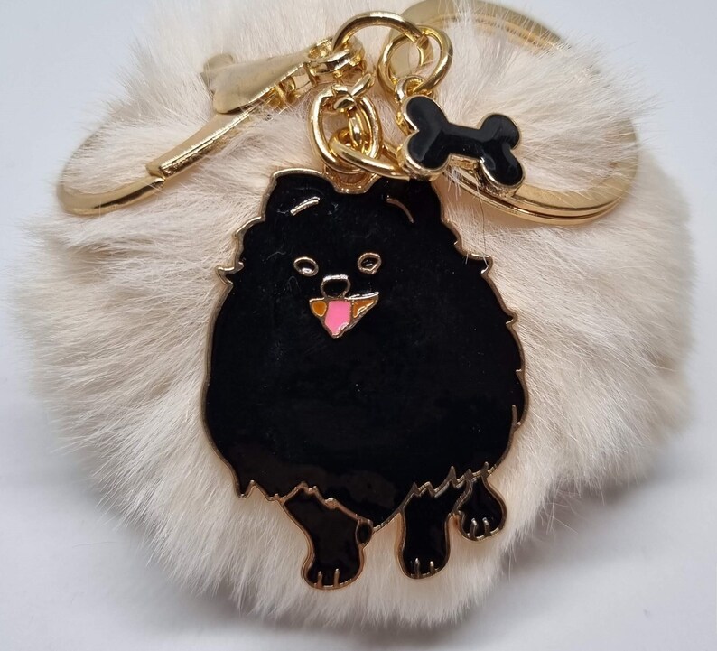 BIG SIZE Pomeranian Keychain More Colors Etsy