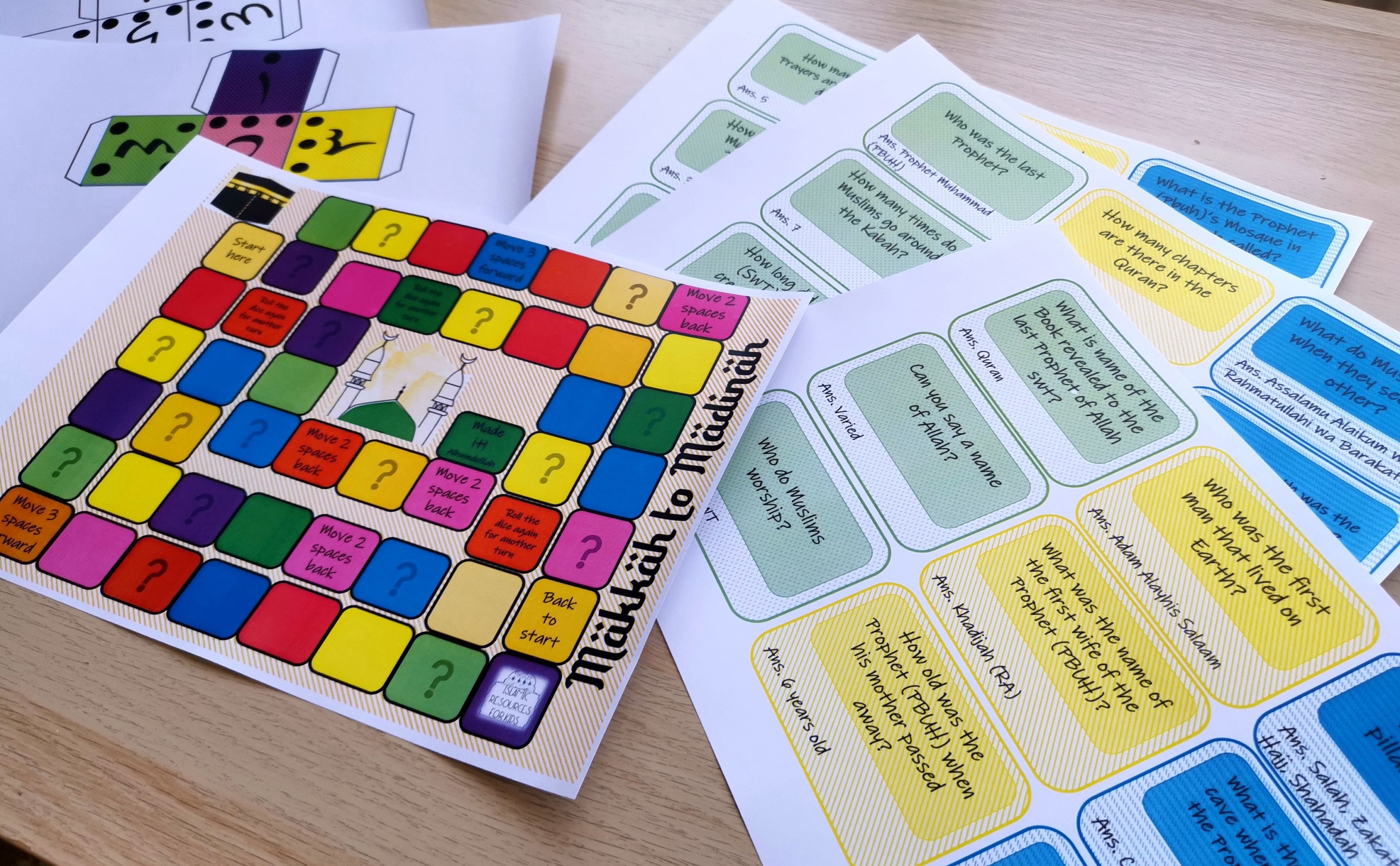 Islamic Board game for Kids Makkah to Madinah | Etsy