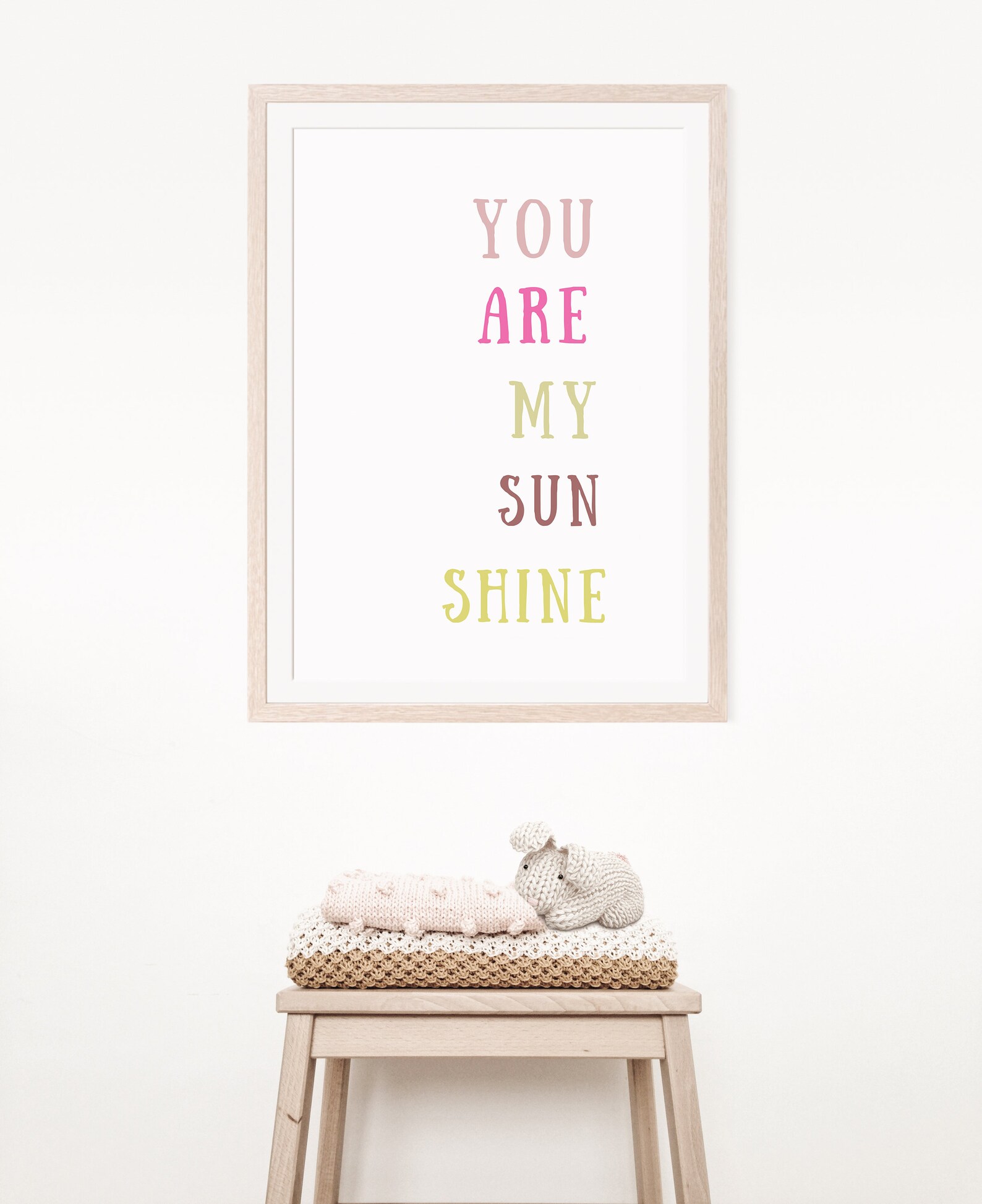 You are my sunshine wall art sunshine poster boho nursery Etsy