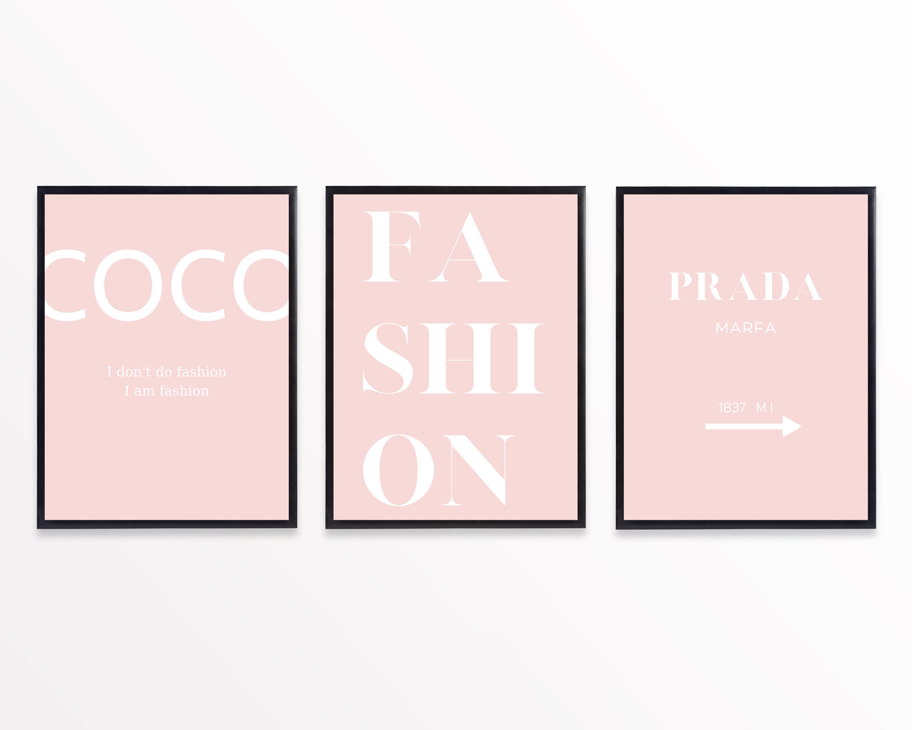 Set Of 3 Fashion Prints Home Prints Wall Prints Home Etsy