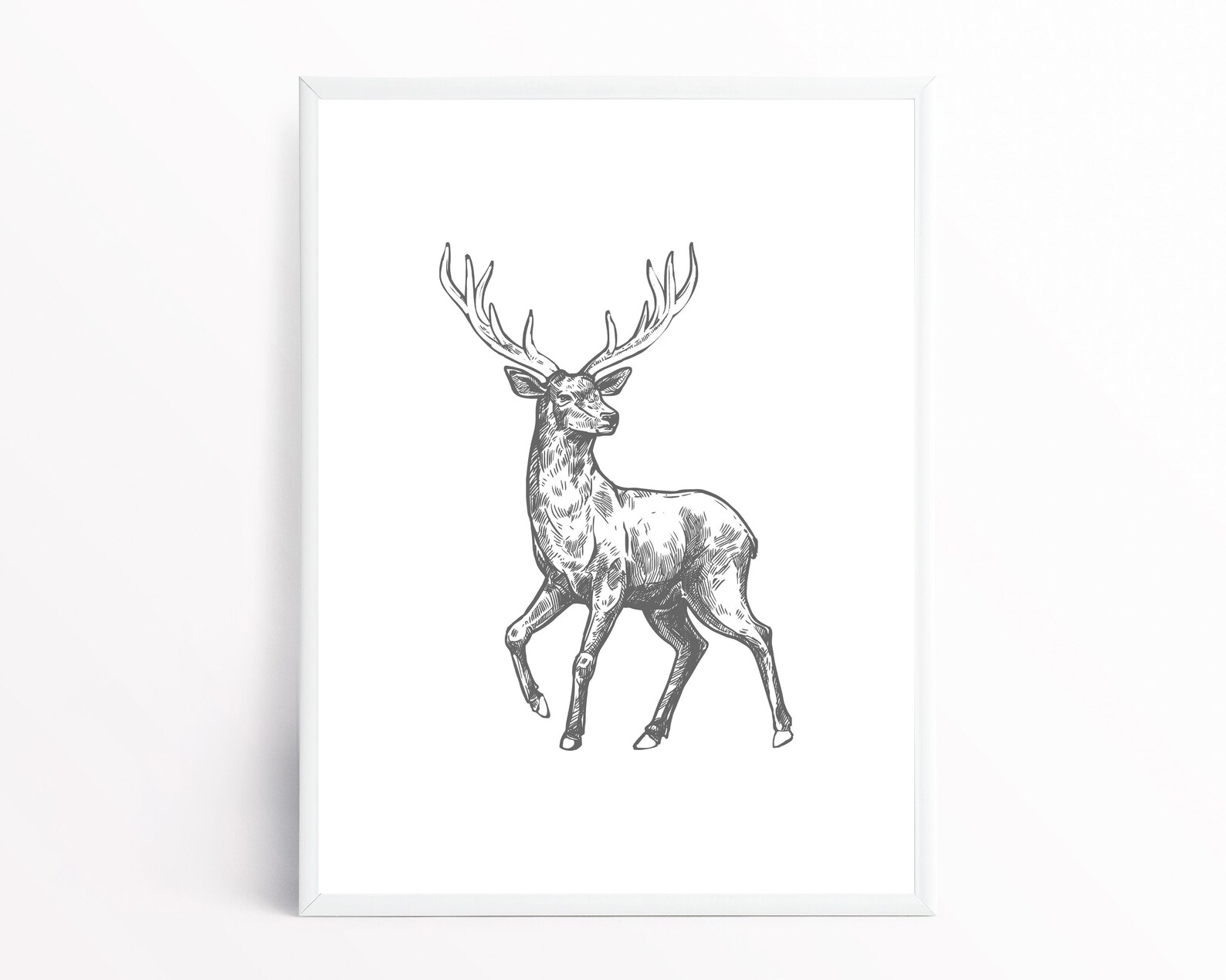 Deer Wall art Deer wall art & Animal wall art Deer canvas Etsy