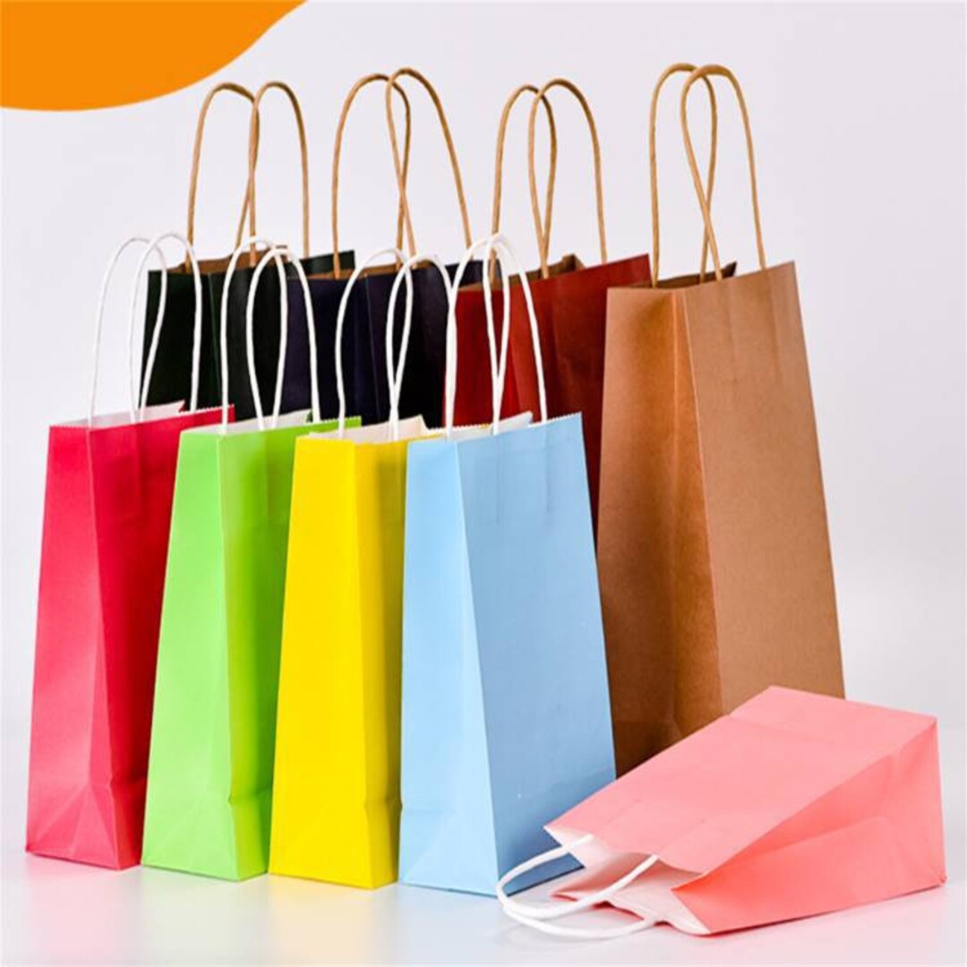 Custom Logo Paper Bag,gift Carrier Bags,recycled Kraft Carry Bag