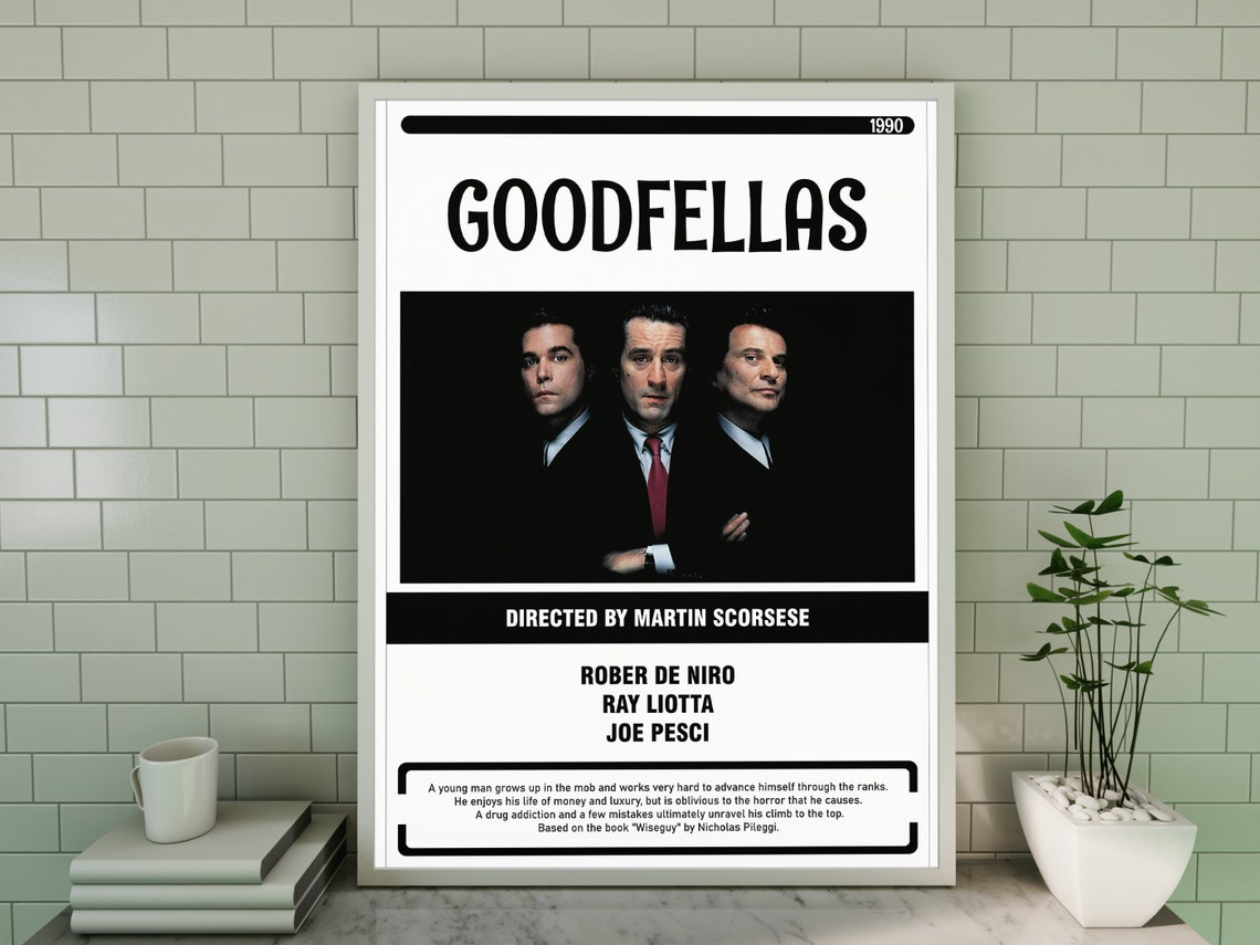 GOODFELLAS Poster Vintage Retro Art Wall Print Minimalist | Etsy