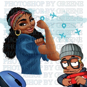 HERMOSA MUJER NEGRA ilustración