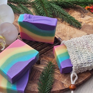 Rainbow Artisan Soap / Handcrafted Natural Soap / Handmade Soap / Cold Process Soap / Vegan Soap
