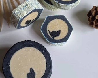 Luxury Black Cat Artisan Soap / Handcrafted Natural Soap / Handmade Soap / Cold Process Soap / Plant-based Soap