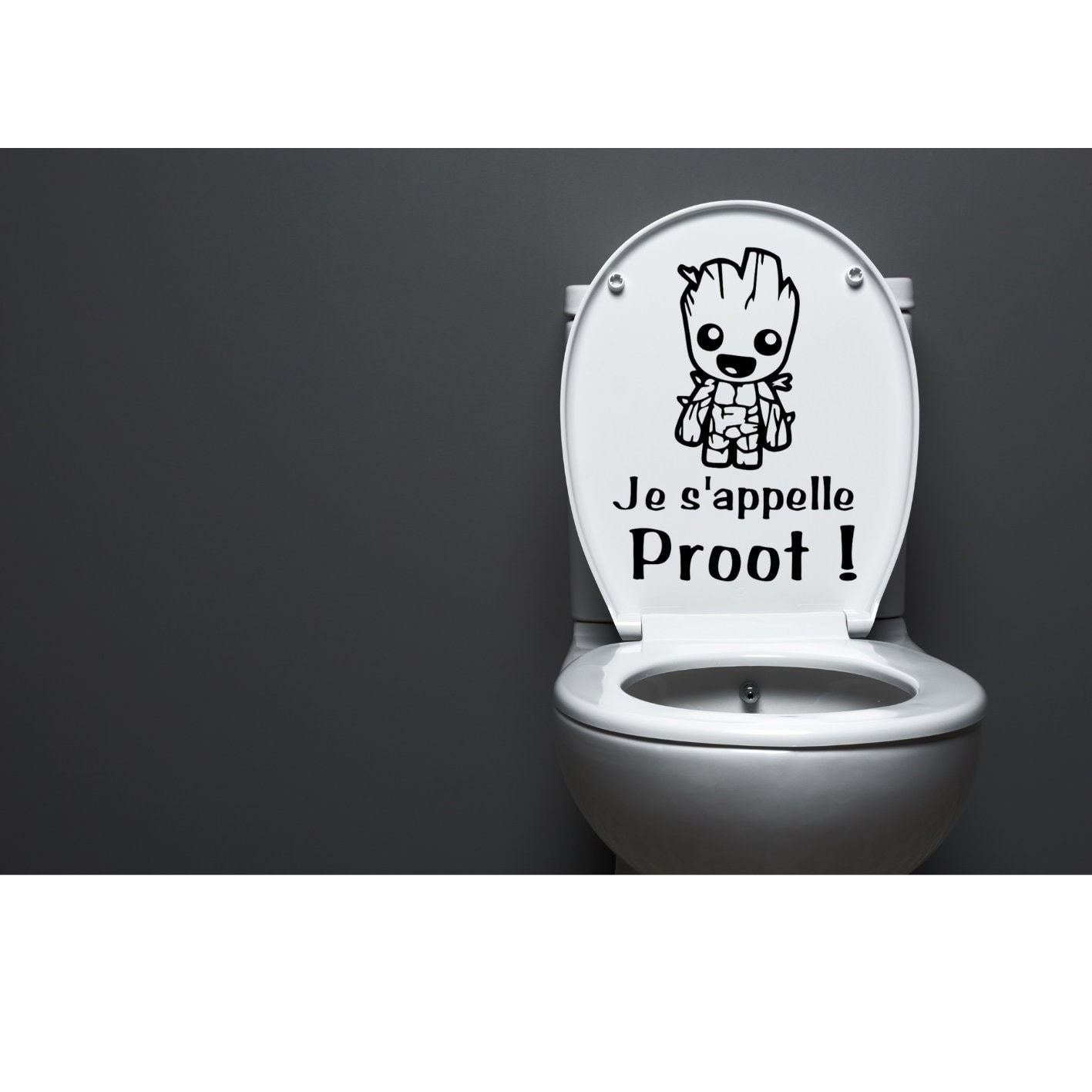 Autocollant Décoratif Pour Couvercle De Toilette - Bleu, PVC, Facile à Nettoyer - Neuf