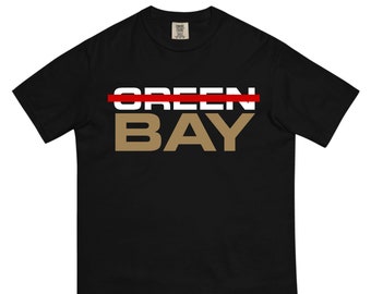 Colores cómodos Área de la Bahía de San Francisco I Sudadera con capucha de fútbol I Cuello redondo del Área de la Bahía I Rivalidad I Green Bay I Lo hago por la Bahía I Regalo de fútbol