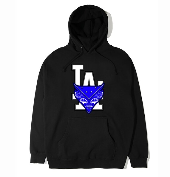 Blue bandana hoodie sweater hotsell