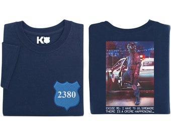 Sudadera bordada con la bandera de la policía, línea azul fina, regalo para policías, regalo para oficiales de policía.