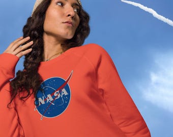 NASA Embroidery Logo Unisex Space Administration Hoodie or Crew Neck Sweater