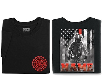 USA Fire Hose Hoodie 911 USA Flag Fire Department Gift Thin Red Line Hoodie American Flag, USA Firefighter Hoodie Sweatshirt,