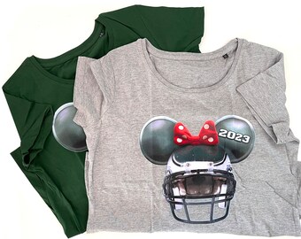 Camiseta, suéter, sudadera con capucha, casco con orejas de moño y ratón de Filadelfia, regalo para fanáticos del fútbol, viaje a Disneyland, regalo personal para el equipo familiar