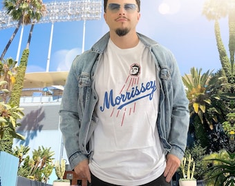 Camiseta de béisbol de Morrissey de Los Ángeles – Ropa para fans del rock de los 80