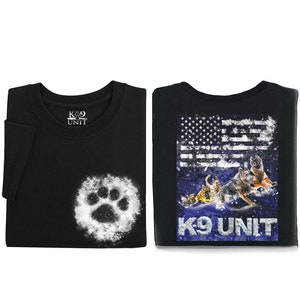Politiehond hoektand eenheid - USA kerstman slee K9 eenheid" Police K9, K9 trainer, K9 sweater, K9 kerstcadeau, shirt Duitse herder, VS