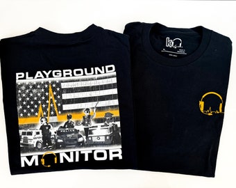 EMBROIDERED Playground Monitor EMT Hoodie, Dispatcher Hoodie, Gold Line Hoodie, 911 Police Sweatshirt, Dispatch Sweatshirt, Dispatcher GIFT