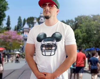 Camiseta, suéter, sudadera con capucha personalizada con orejas de ratón y casco de los Philadelphia Flyers, regalo para aficionados al fútbol americano, regalo para aficionados al deporte, viaje a Disneyland, regalo personal para el equipo familiar.
