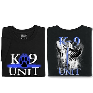 K9 Unit German Shepherd Police K9, K9 Trainer, K9 Unit Shirt, K9 Christmas Gift, Canine Unit, USA K9 Shirt, Thin Blue Line Flag Shirt Gift