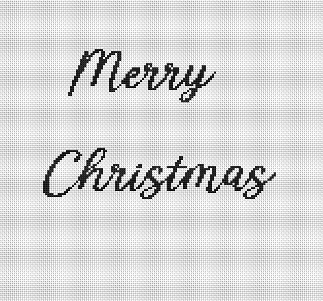 Custom Text Cross Stitch Pattern: Calligraphy Font (PDF Pattern) - Etsy