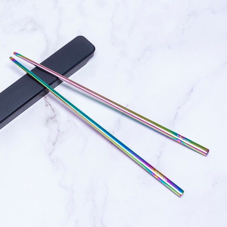 Personalized Chopstick Set in Travel Case Eco Friendly Etsy