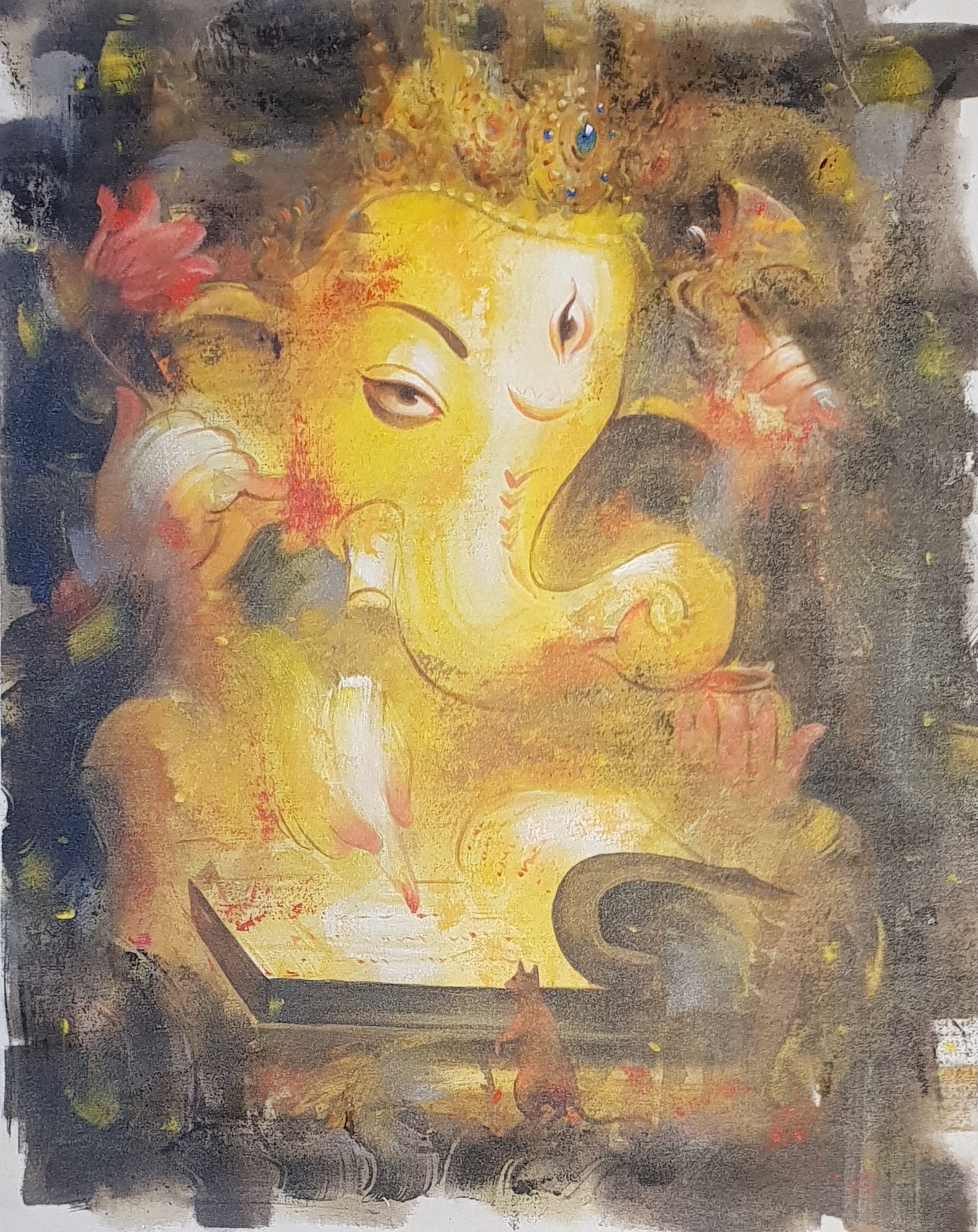 Lord Ganesha Painting-5, image size:1591x2003