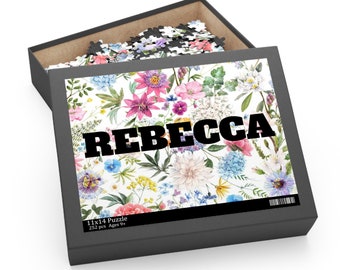 Personalized Gifts For Her Artful Personalized Name Gift Puzzles Floral Decor Custom Name Personalized Name Gift Wildflower Giftful Puzzle