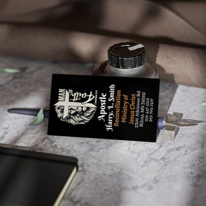 Cartões de visita cristãos personalizados e pessoais, cartões com versículos bíblicos, presente para igreja, presente personalizado com nome para pastores e oficiais