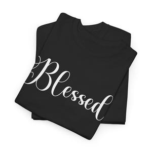 Blessed script tee | T-Shirt, faith typography, minimalist spiritual design