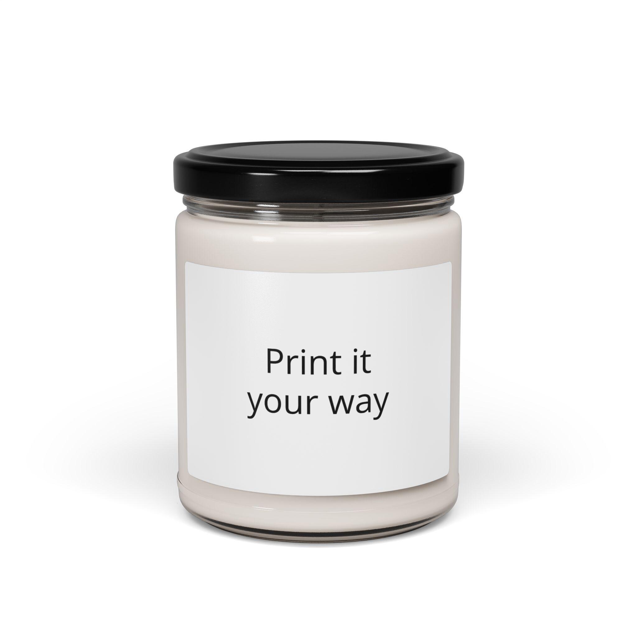 Custom Label Soy Candle, 9oz | Personalized Printed Candle Jar - Etsy