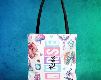 Custom Nurse Tote Bag Nursing Bag Nurses Gift Canvas Tote Giftful Bag Canvas Tote Bag Graduation Gift Cotton Canvas Tote Gifts Gifted Gifte