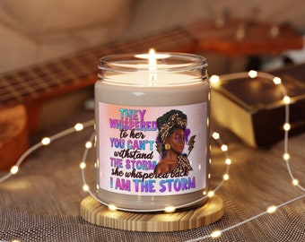 Custom Christian Soy Candle Gift for African American Women