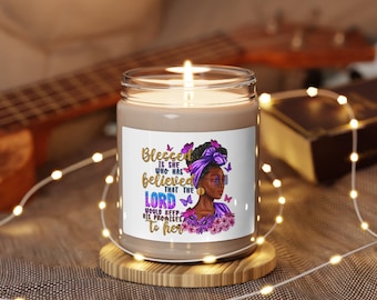 Custom Christian Soy Candle Gift for Her, African American Women