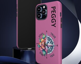 Funda de móvil con brújula personalizada: regalo con nombre personalizado