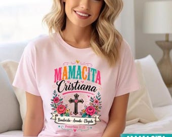 Camiseta Mamacita Cristiana, Regalo Para Mamá, Camisa Latina Cristiana, chemise cadeau pour maman chrétienne, Proverbios 31 Mujer, Proverbes 31 Femme